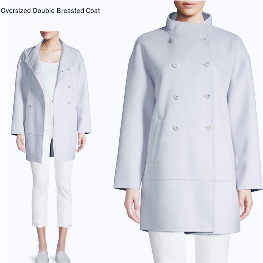 Eileen Fisher Oversized Double Breasted Coat M/L
